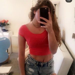 Pink Charolette Russe Crop Top